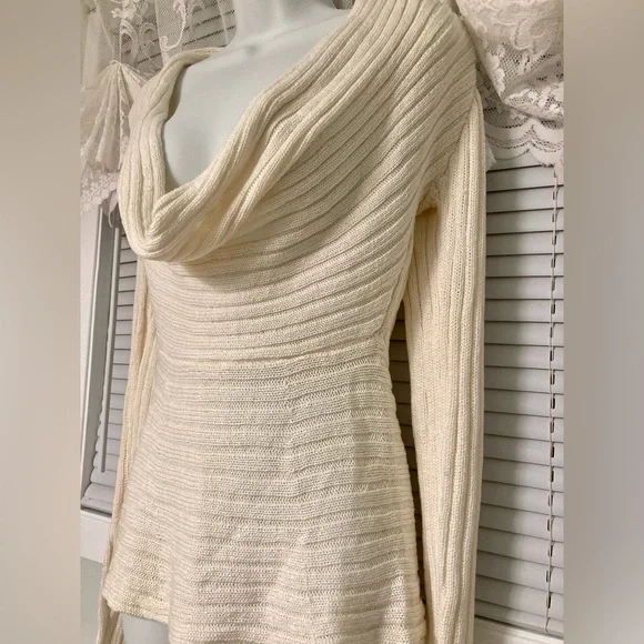 Ivory Off Shoulder Sweater - Picture 7 of 10